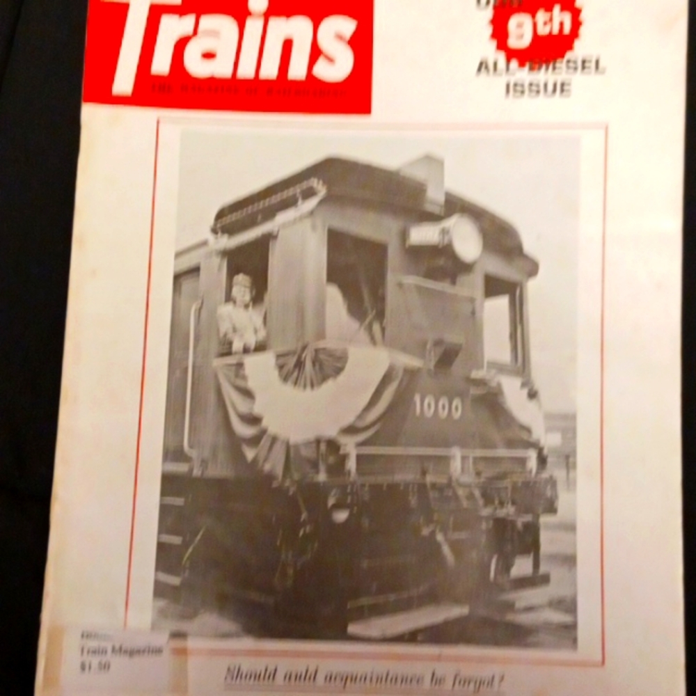 Vintage train magazine